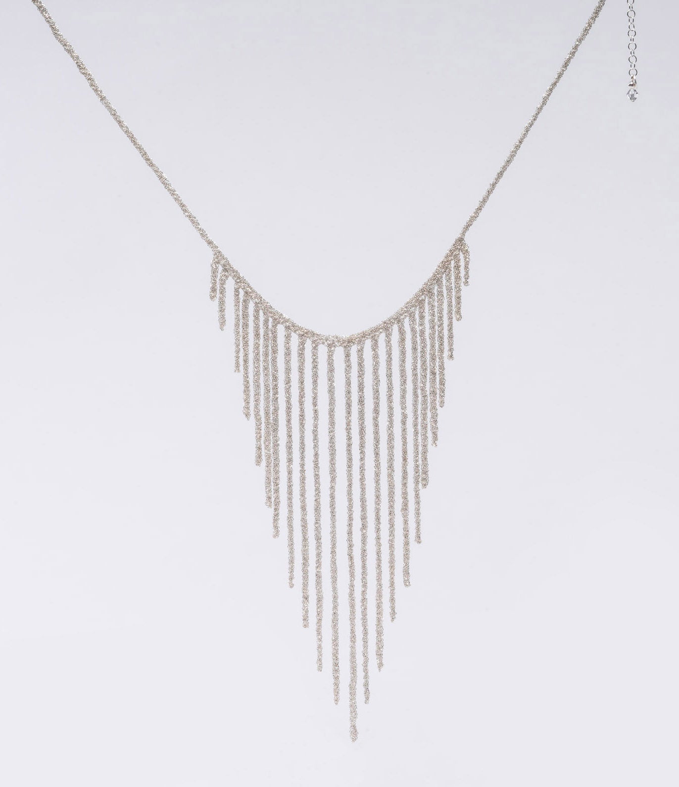 Handcrafted Silver Necklace “Bride Fringe” - 4 colors