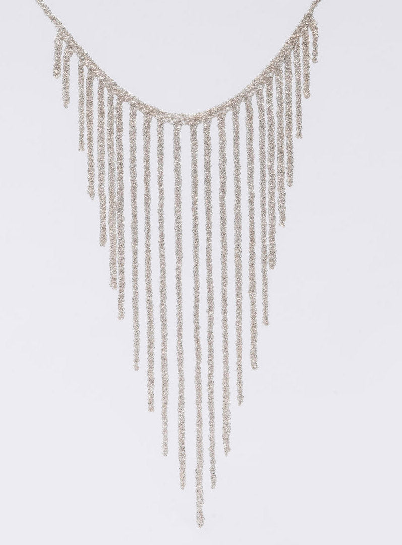 Handcrafted Silver Necklace “Bride Fringe” - 4 colors